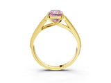Yellow gold Fancy Pink Radiant Cut Cut Pave Split Shank Engagement Ring with Four-Prong Setting_3