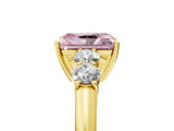 Yellow gold Fancy Pink Radiant  Cut Diamond Five-Stone Prong Set White Gold Ring_37