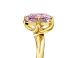 Yellow gold Fancy Pink Radiant Cut Diamond Solitaire Engagement Ring with Four-Prong Setting and Classic Band_25