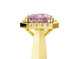 Yellow gold Fancy Pink Radiant  Cut Halo Solitaire Engagement Ring with Square Band and Four-Prong Setting_72
