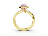 Yellow gold Fancy Pink Radiant  Cut Halo Split Shank Prong Setting Ring_15