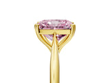 Yellow gold Fancy Pink Radiant Cut Solitaire Diamond Ring with Six-Prong Setting and Classic Band_17