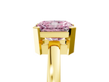 Yellow gold Fancy Pink Radiant  Cut Solitaire Ring with Four-Prong Setting and Classic Band_50
