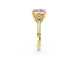 Yellow gold Fancy Pink Radiant Cut Solitaire Split Shank Pave Diamond Engagement Ring with Four-Prong Setting_38