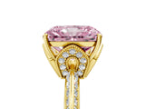 Yellow gold Fancy Pink Radiant Cut Solitaire Split Shank Pave Diamond Engagement Ring with Four-Prong Setting_41