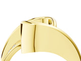 Yellow gold Fancy Pink Radiant Cut Solitaire Tension-Set Diamond Split Shank Ring_4