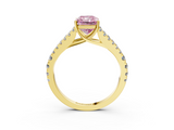 Yellow gold Fancy Pink Radiant  Cut Split Shank Pave Diamond Engagement Ring with Four-Prong Setting_27