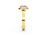 Yellow gold Fancy Pink Radiant  Halo Pave Split Shank Prong Setting Ring_27