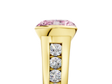 Yellow gold Fancy Pink Radiant  Solitaire Bezel-Set Diamond Ring with Channel-Set Band_42