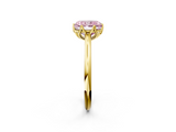 Yellow gold Fancy Pink Radiant  Solitaire Cathedral Diamond Ring with Six-Prong Setting_19