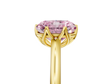 Yellow gold Fancy Pink Radiant  Solitaire Cathedral Diamond Ring with Six-Prong Setting_22