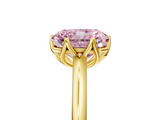 Yellow gold Fancy Pink Radiant  Solitaire Cathedral Diamond Ring with Six-Prong Setting_29
