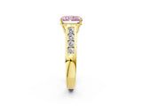 Yellow gold Fancy Pink Radiant  Solitaire Channel-Set Diamond Engagement Ring with Four-Prong Setting_34