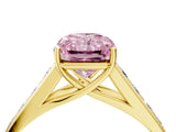 Yellow gold Fancy Pink Radiant  Solitaire Channel-Set Diamond Engagement Ring with Four-Prong Setting_36