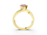 Yellow gold Fancy Pink Radiant  Solitaire Channel-Set Split Shank Ring with Tension Prong Setting_6