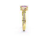 Yellow gold Fancy Pink Radiant  Solitaire Diamond Ring with Channel Set Band and Six-Prong Setting_50