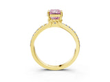 Yellow gold Fancy Pink Radiant  Solitaire Diamond Ring with Channel Set Band and Six-Prong Setting_51