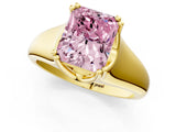 Yellow gold Fancy Pink Radiant  Solitaire Diamond Ring with Six-Prong Cathedral Setting_33