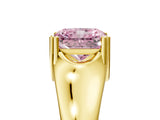 Yellow gold Fancy Pink Radiant  Solitaire Diamond Ring with Six-Prong Cathedral Setting_37