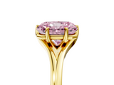 Yellow gold Fancy Pink Radiant  Solitaire Diamond Ring with Six-Prong Setting and Tapered Band_22