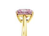 Yellow gold Fancy Pink Radiant  Solitaire Diamond Ring with Split Shank and Four-Prong Setting_17