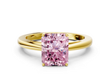 Yellow gold Fancy Pink Radiant  Solitaire Diamond Ring with Split Shank and Four-Prong Setting_20