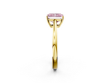 Yellow gold Fancy Pink Radiant  Solitaire Diamond Ring with Split Shank and Four-Prong Setting_22
