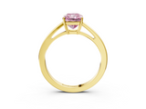 Yellow gold Fancy Pink Radiant  Solitaire Diamond Ring with Split Shank and Four-Prong Setting_23