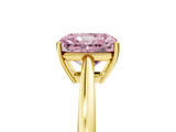 Yellow gold Fancy Pink Radiant  Solitaire Diamond Ring with Split Shank and Four-Prong Setting_25