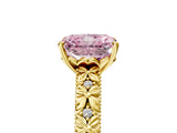 Yellow gold Fancy Pink Radiant  Solitaire Floral Milgrain Engagement Ring_56