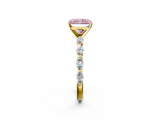 Yellow gold Fancy Pink Radiant  Solitaire Marquise Side Stone Prong Setting Ring_46