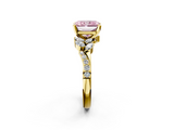 Yellow gold Fancy Pink Radiant  Solitaire Marquise Twist Band with Six-Prong Setting_44