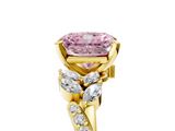 Yellow gold Fancy Pink Radiant  Solitaire Marquise Twist Band with Six-Prong Setting_47
