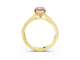 Yellow gold Fancy Pink Radiant  Solitaire Pavé Band with Four-Prong Setting_31