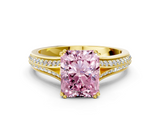 Yellow gold Fancy Pink Radiant  Solitaire Pave Split Shank Engagement Ring with Six-Prong Setting_37