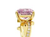 Yellow gold Fancy Pink Radiant  Solitaire Twist Band with Pavé Accents and Four-Prong Setting_25