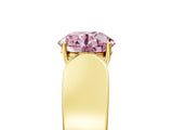 Yellow gold Fancy Pink Round Cut Diamond Channel Set Solitaire Ring with Four-Prong Setting_17