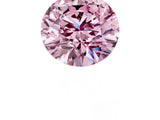 Yellow gold Fancy Pink Round  Cut Diamond Ring with Baguette Side Stones, Channel Set Band, and Four-Prong Setting_13