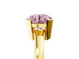 Yellow gold Fancy Pink Round  Cut Solitaire Ring with Four-Prong Setting and Classic Band_5
