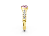 Yellow gold Fancy Pink Round  Solitaire Channel-Set Diamond Engagement Ring with Four-Prong Setting_31