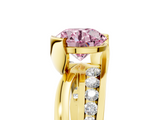 Yellow gold Fancy Pink Round  Solitaire Channel-Set Split Shank Ring with Tension Prong Setting_8