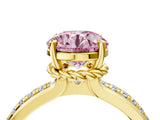Yellow gold Fancy Pink Round  Solitaire Diamond Ring with Channel Set Band and Six-Prong Setting_33