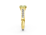 Yellow gold Fancy Yellow Asscher  Brilliant Channel-Set Solitaire Ring with Four-Prong Setting_56