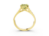 Yellow gold Fancy Yellow Asscher  Brilliant Channel-Set Solitaire Ring with Four-Prong Setting_57