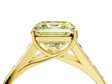 Yellow gold Fancy Yellow Asscher  Brilliant Channel-Set Solitaire Ring with Four-Prong Setting_58