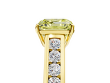 Yellow gold Fancy Yellow Asscher  Brilliant Channel-Set Solitaire Ring with Four-Prong Setting_59