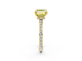 Yellow gold Fancy Yellow Asscher  Brilliant Pavé Band Solitaire with Four-Prong Setting_58