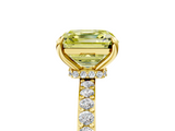 Yellow gold Fancy Yellow Asscher  Brilliant Pavé Band Solitaire with Four-Prong Setting_61