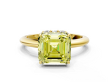 Yellow gold Fancy Yellow Asscher  Brilliant Solitaire Engagement Ring with Six-Prong Setting and Classic Band_17