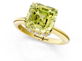 Yellow gold Fancy Yellow Asscher  Brilliant Solitaire Engagement Ring with Six-Prong Setting and Classic Band_18